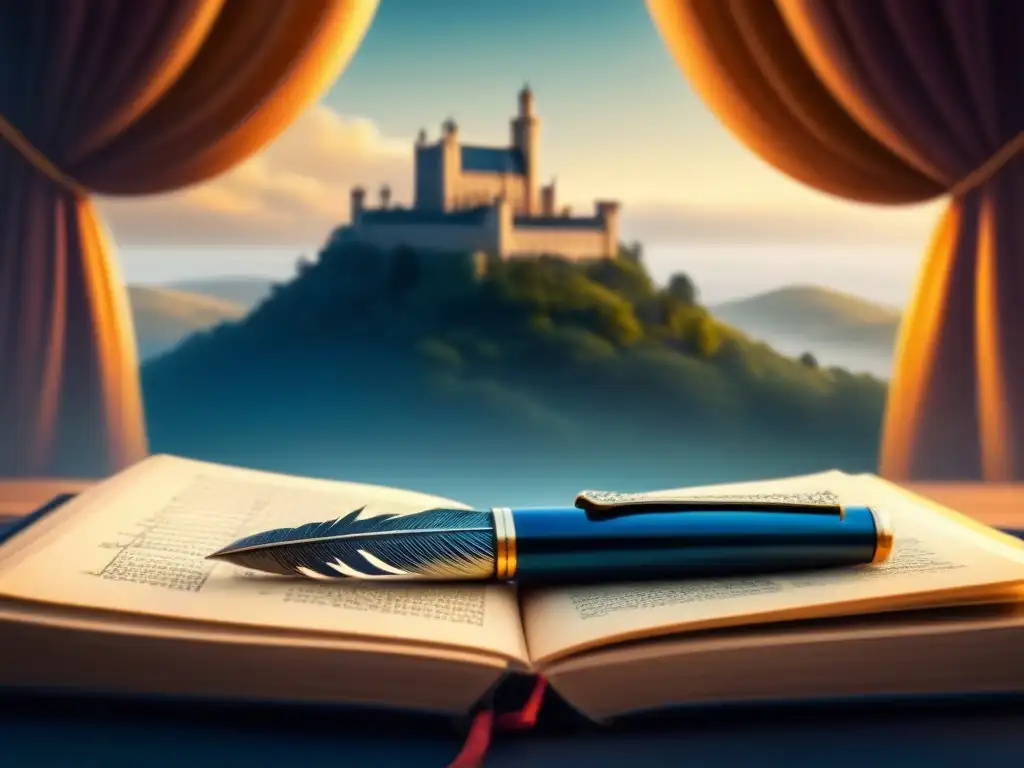 Un antiguo poema épico y lírico se entrelaza con música en una ilustración minimalista, creando armonía poética