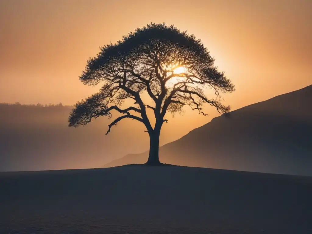 Un árbol solitario destaca en un paisaje árido, simbolizando la resiliencia ante la crisis