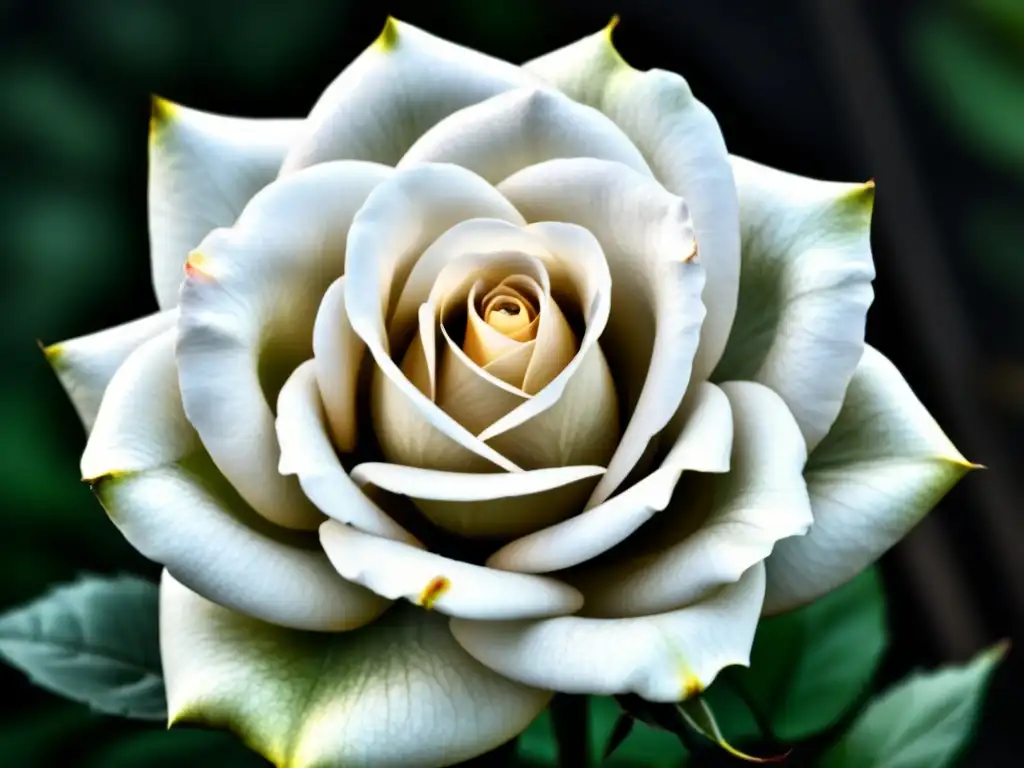 Un caligrama en blanco y negro de una rosa entrelazada con versos de poesía famosa, fusionando arte y literatura en un diseño hipnotizante