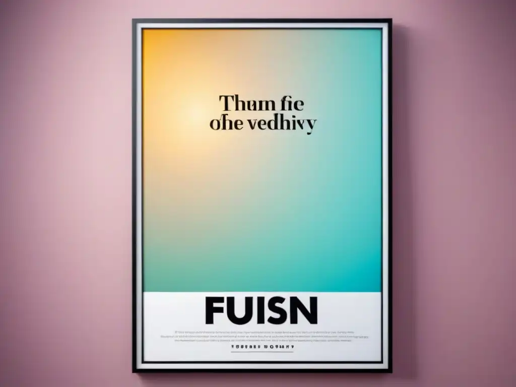 Un cartel publicitario moderno con poesía sutil en tonos pastel, fusionando éxito publicitario con poesía