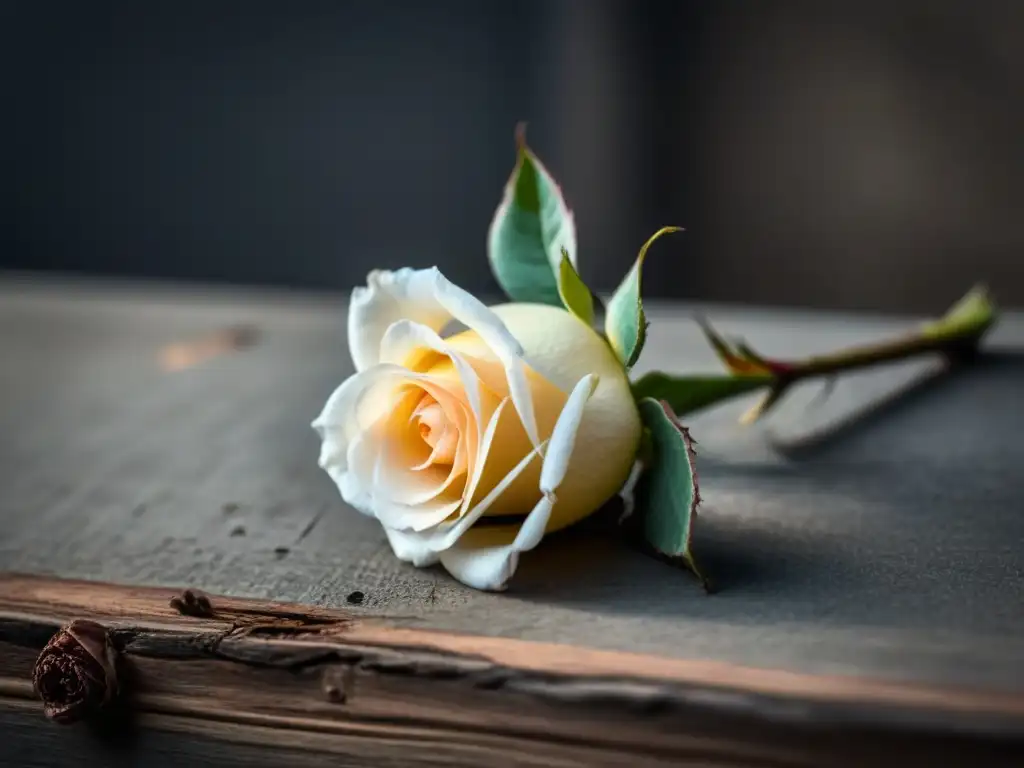 Contraste en la poesía lírica: rosas en flor y marchitas, belleza y decadencia entrelazadas en una imagen minimalista en blanco y negro