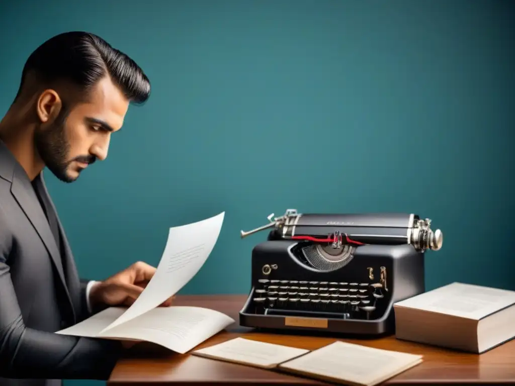 Contraste entre poesía activista del pasado y presente en máquina de escribir vintage y laptop moderna, evolución de movimientos