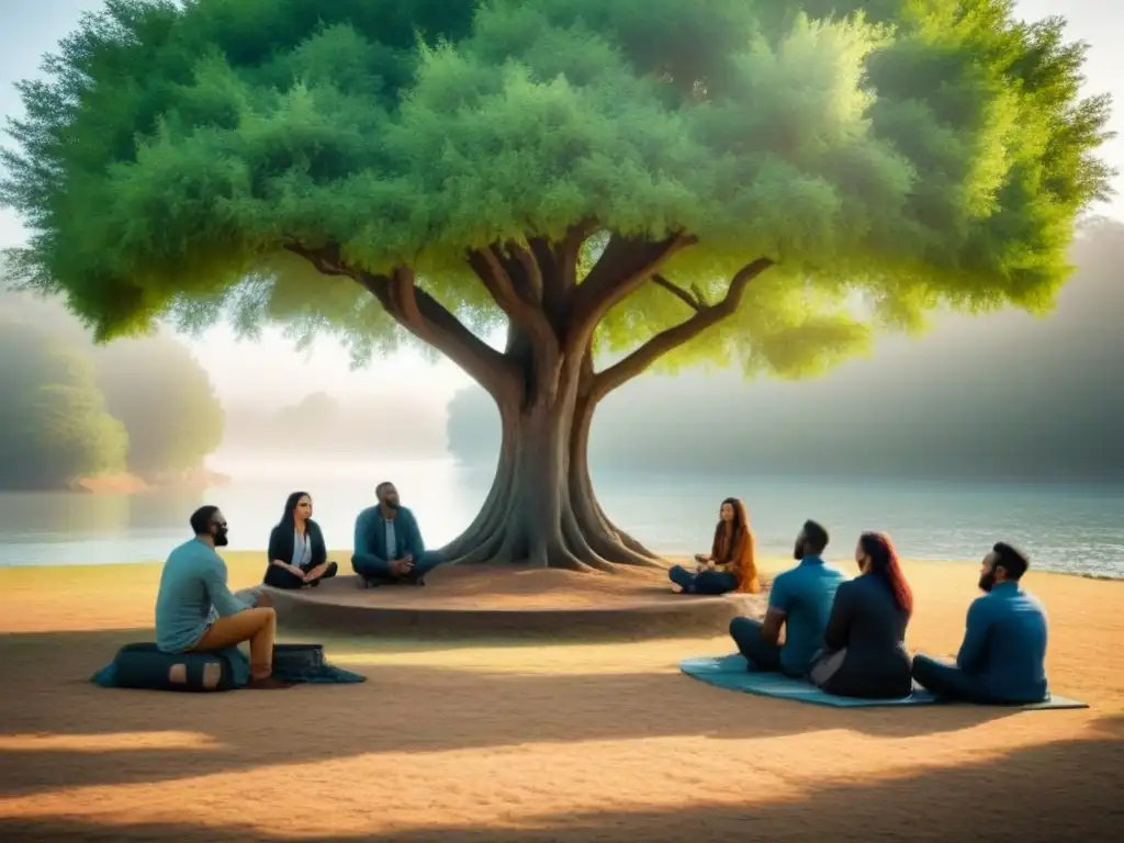 Un cuentacuentos bajo un árbol cautiva a su diversa audiencia con poesía oral transformadora palabras