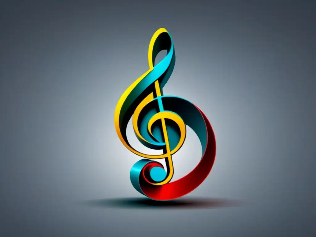 Armonía poética: nota musical entrelazada con texto elegante Delicada ilustración de una nota musical entrelazada con una cinta de texto, simbolizando la armonía entre ritmo y rima en poesía