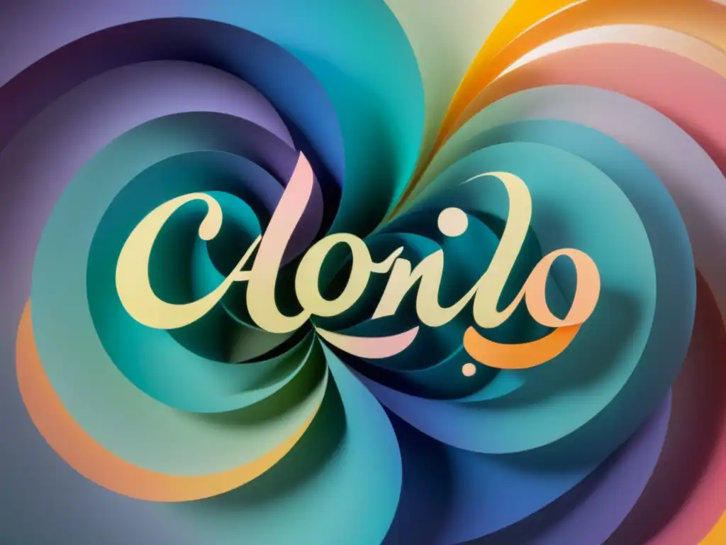 Poesía lírica sinestésica: un delicado poema flotando en el aire, con colores suaves, aroma dulce y sonido cálido entrelazados en caligrafía elegante
