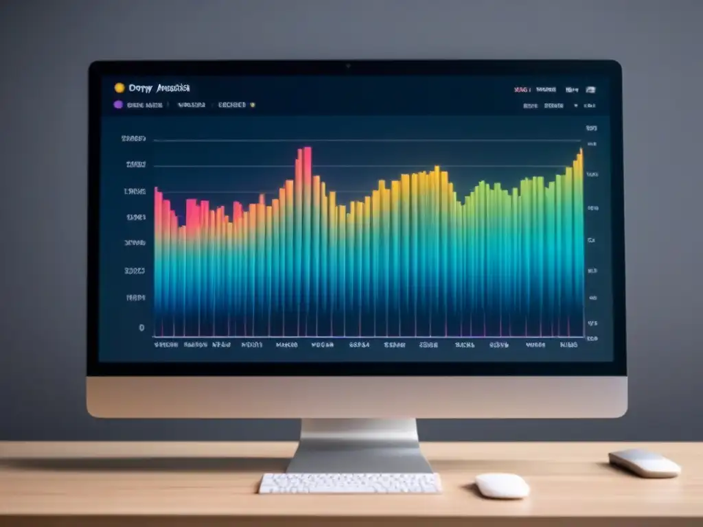 Visualización detallada de datos de análisis de sentimientos poéticos en pantalla de computadora