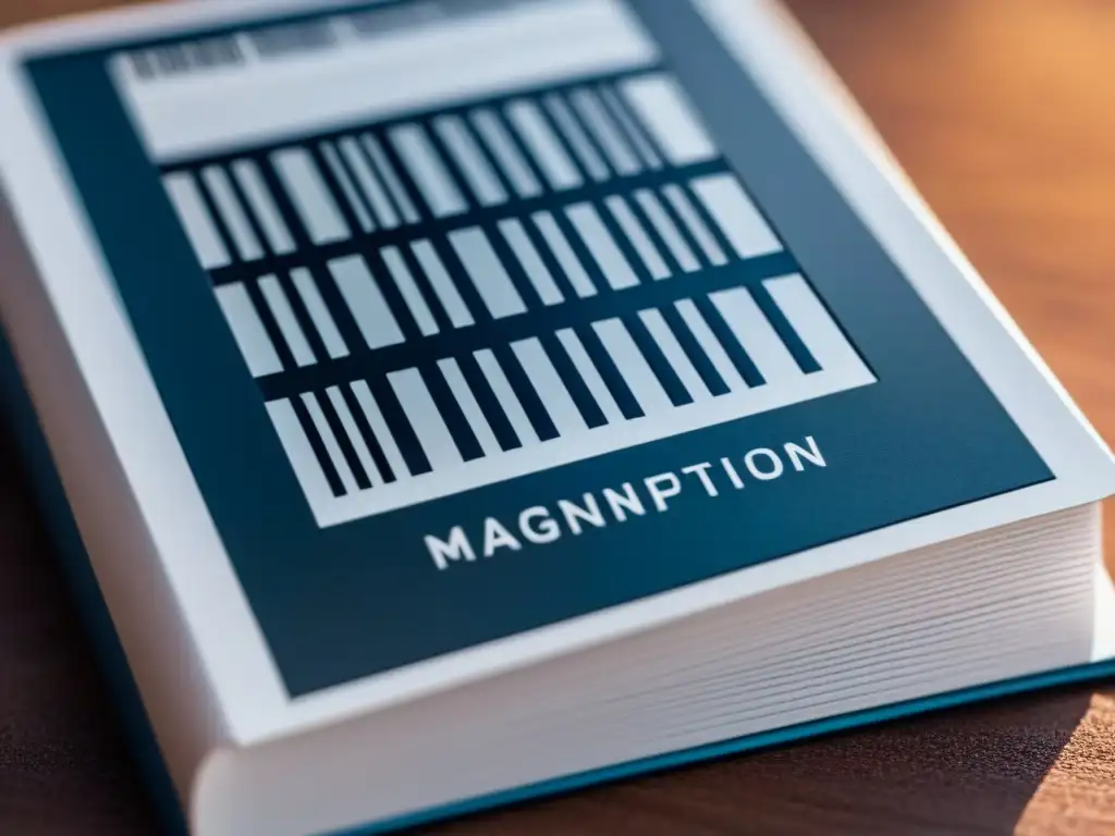 Detalle técnico: lupa sobre código ISBN en libro de poesía
