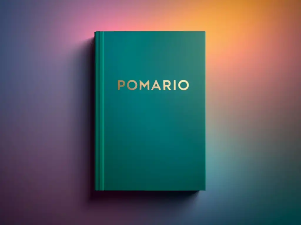 Un diseño de contraportada de libro elegante y minimalista para un 'Poemario' en tonos pastel