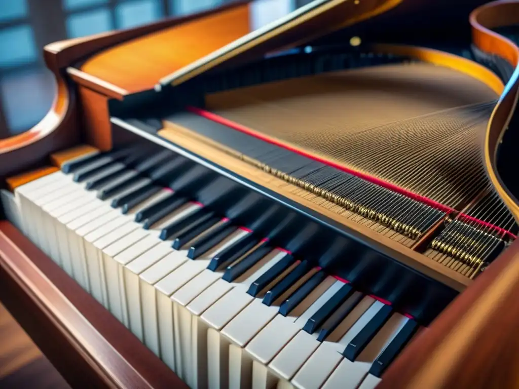 Una escena armoniosa donde la inspiración poética se fusiona con composiciones musicales en un piano grandioso