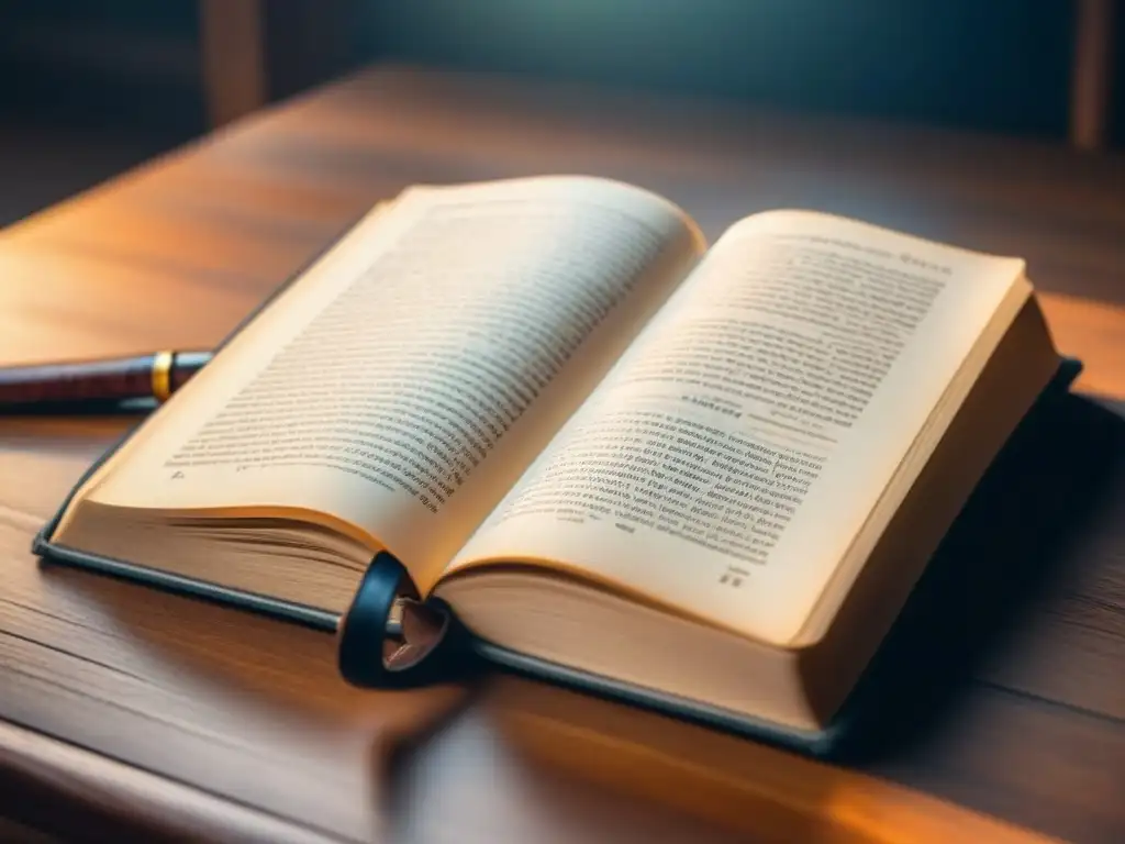 Libro médico antiguo con pluma: detalle y serenidad Una escena serena y académica: libro antiguo de medicina con pluma en una mesa de madera