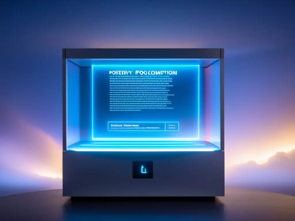 Poemario interactivo: fusión de arte y tecnología holográfica Fascinante holograma poético fusionando tecnología y futuro de la poesía