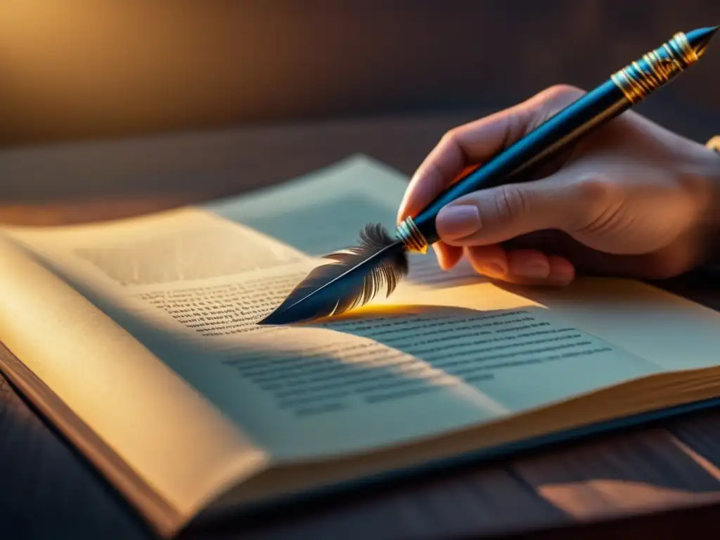 Pluma de escritura en pergamino: detalle 8k Un genio de la poesía barroca: pluma y pergamino en blanco listos para crear obras maestras literarias