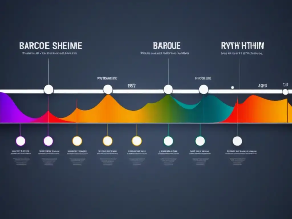 Gráfico de evolución métrica y ritmo poético de Barroco a Neoclasicismo