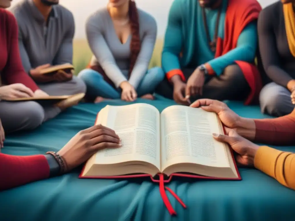 Grupo diverso comparte la experiencia de leer poesía contemporánea sobre diáspora en un libro abierto