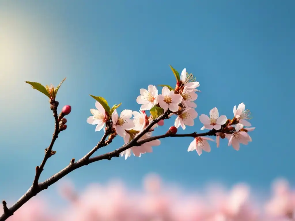 Belleza serena: árbol de cerezo en flor Haiku: esencia infinita en breve