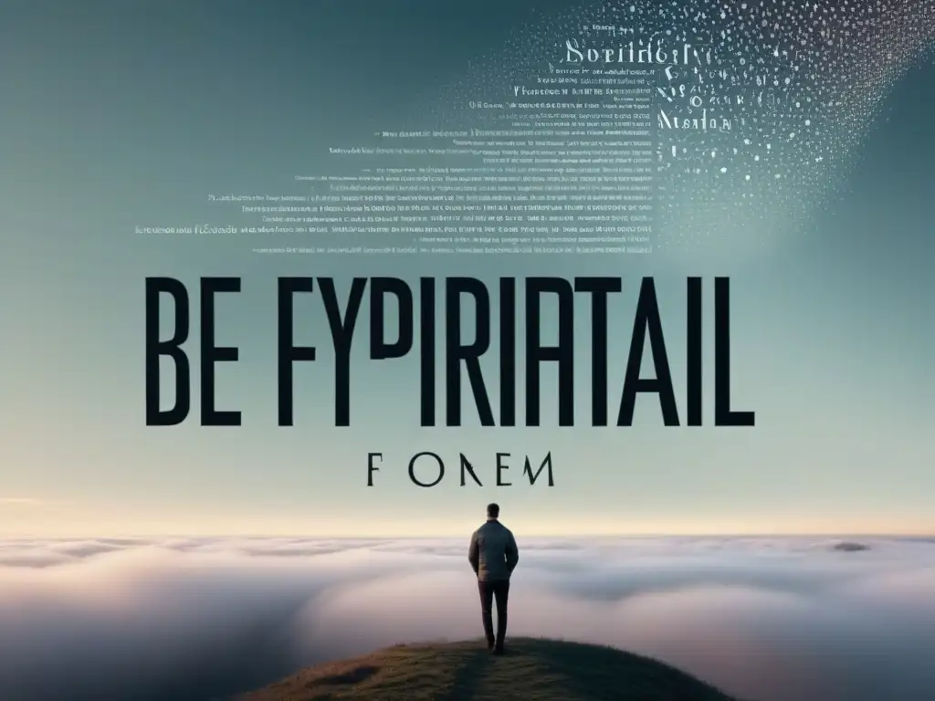 Una ilustración minimalista de la importancia de la estructura en un poema, donde las palabras crean patrones que simbolizan el mensaje poético