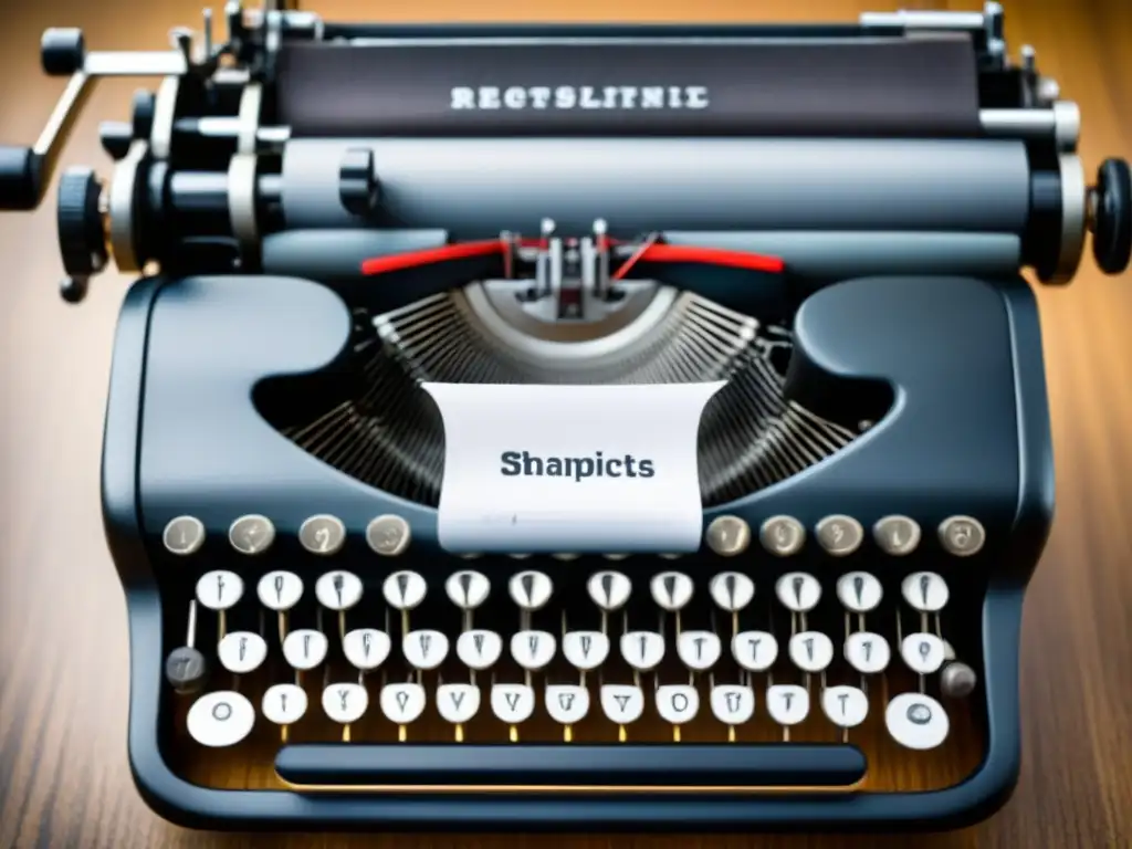 Typewriter vintage: inspiración para escritores Una imagen en blanco y negro de una máquina de escribir, simbolizando la esencia de la poesía Beat y la búsqueda de libertad