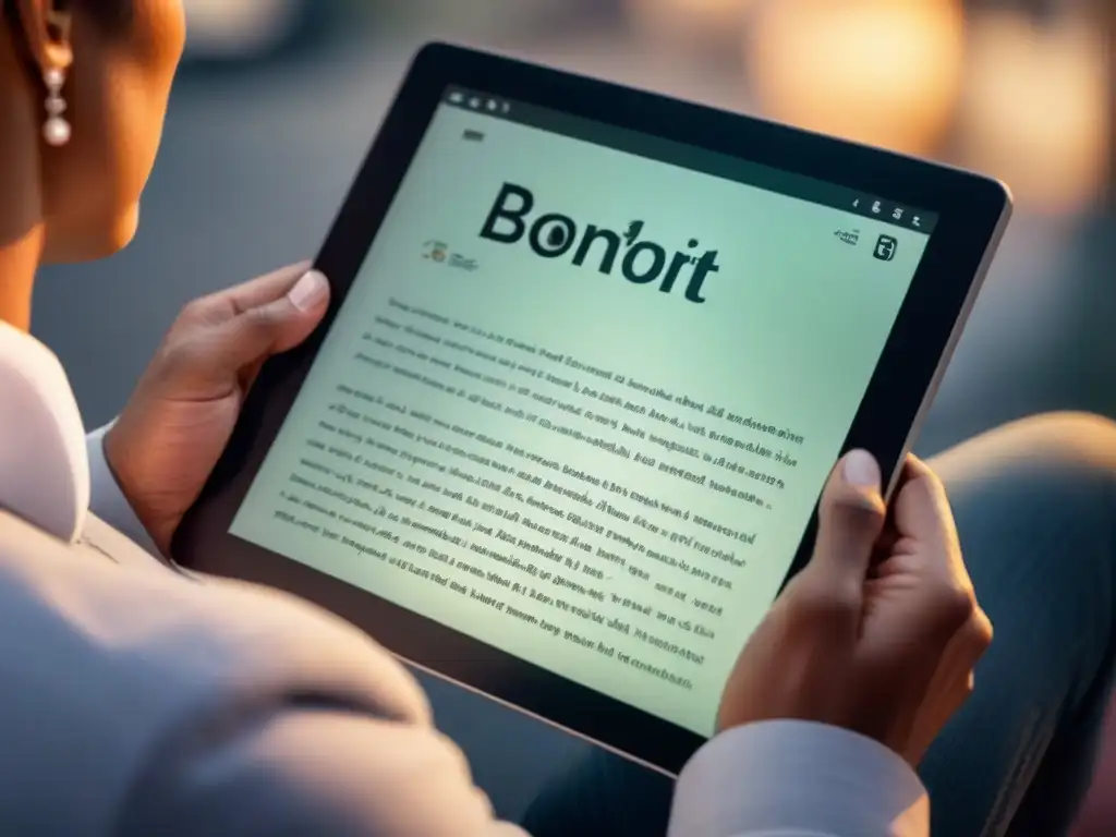 Tablet poético: inspiración digital en alta resolución Una imagen de una elegante tableta digital mostrando una app de escritura poética