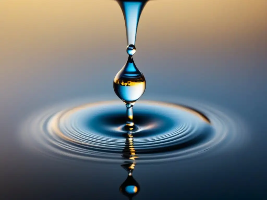 Impactante imagen de una gota de tinta cayendo en agua, creando patrones y efectos hipnóticos