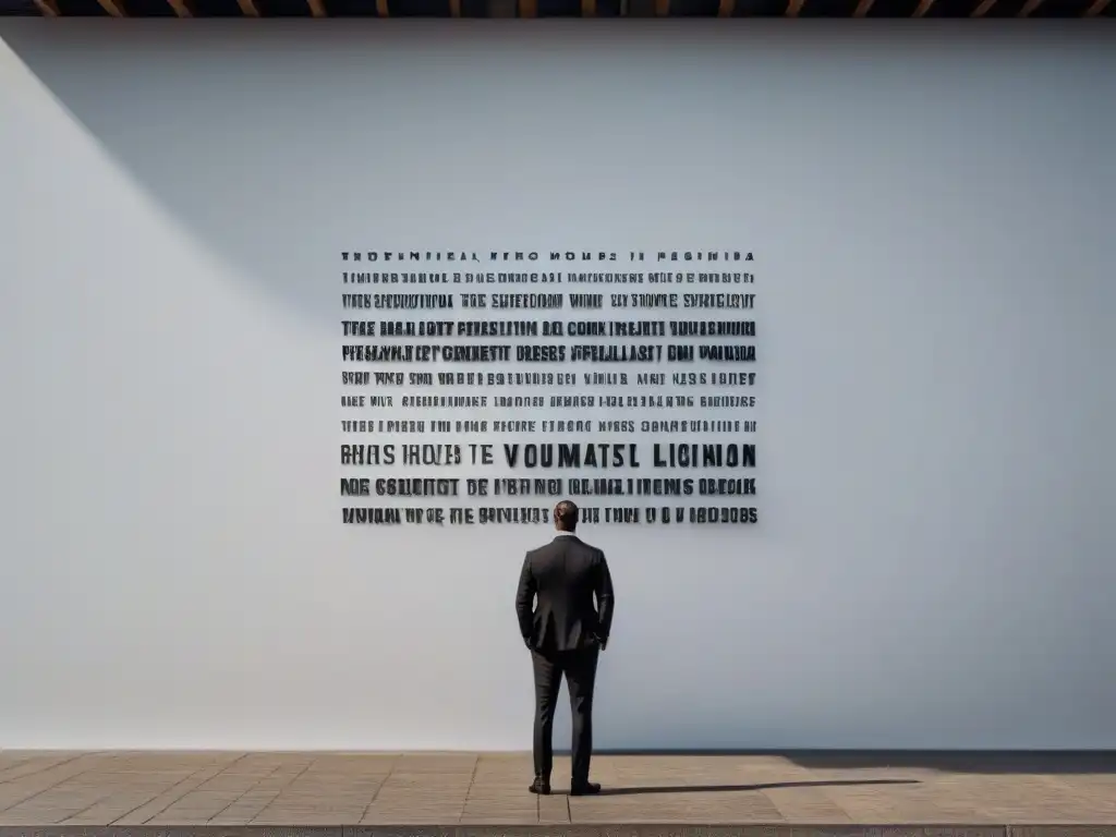 Poema concreto: belleza minimalista en blanco y negro Una impactante poesía concreta en blanco y negro, atrayendo al espectador con su diseño visualmente cautivador