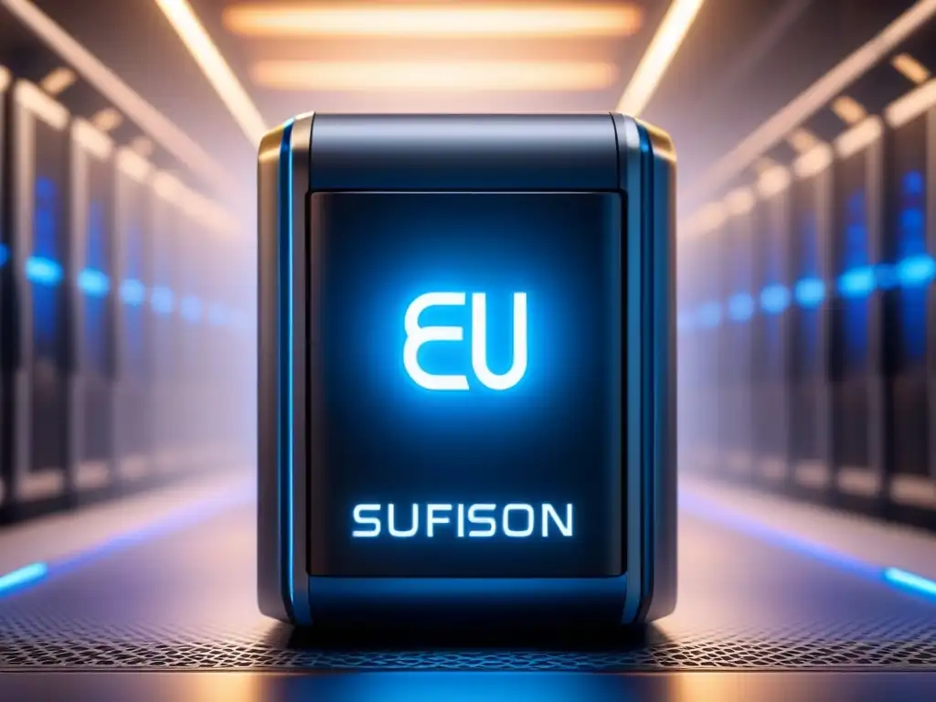Supercomputadora AI futurista fusionando poesía y tecnología Inteligencia artificial en poesía: Supercomputadora futurista fusionando tradición y tecnología en un aura creativa e inteligente