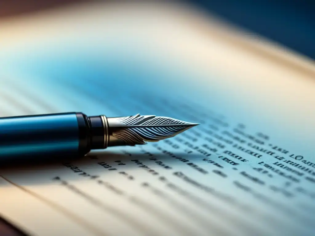 Fusión poesía filosofía literatura moderna: Fusión elegante de pluma y bolígrafo, entre lo clásico y lo moderno
