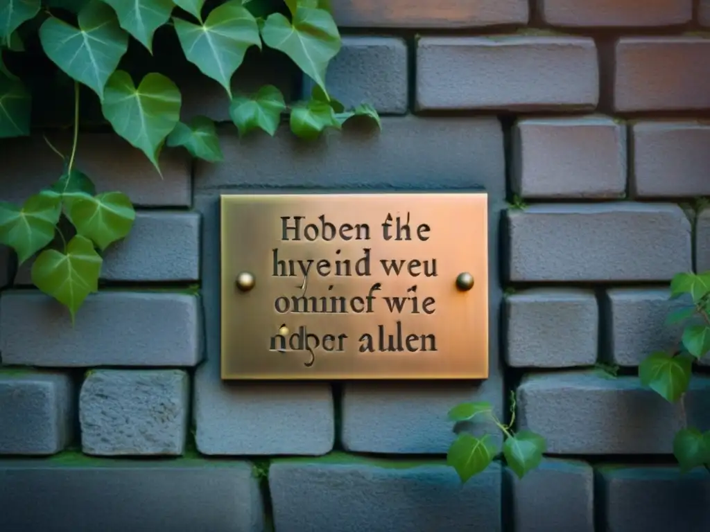 Un mensaje poético se revela en un rincón inesperado de la ciudad, entre enredaderas y bronce envejecido