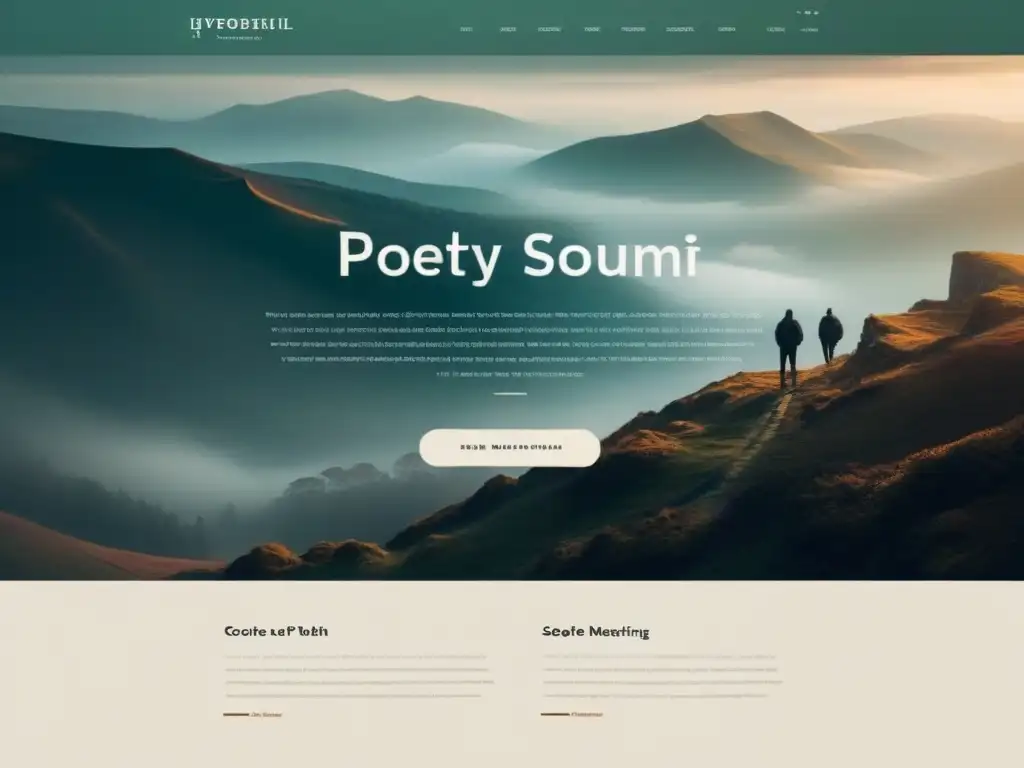 Minimalista diseño web poesía: elegante, creativo y sofisticado, ideal para construir sitio web poesía