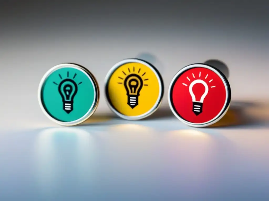 Insignias creativas: Certificaciones para autores emergentes Un montón de coloridas insignias de certificación de escritura creativa para autores emergentes, con iconos únicos