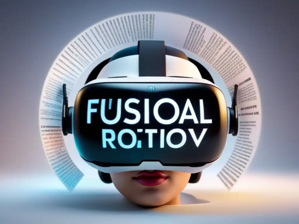 Un mundo surrealista donde la realidad virtual se fusiona con la poesía, creando una imagen inmersiva