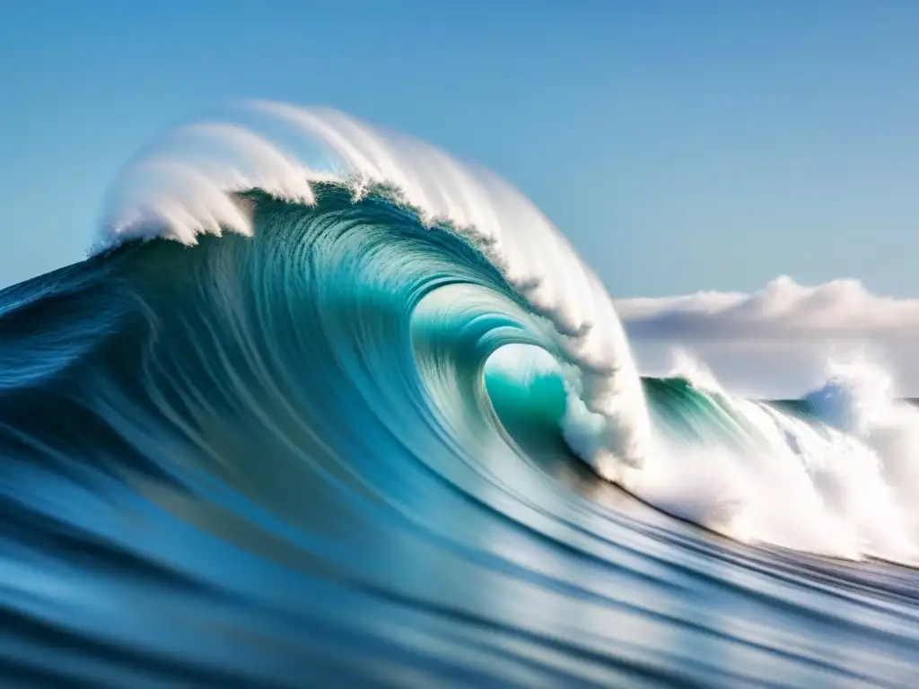 Patrón abstracto de ondas en azul y blanco, simbolizando el flujo rítmico del sonido en poesía