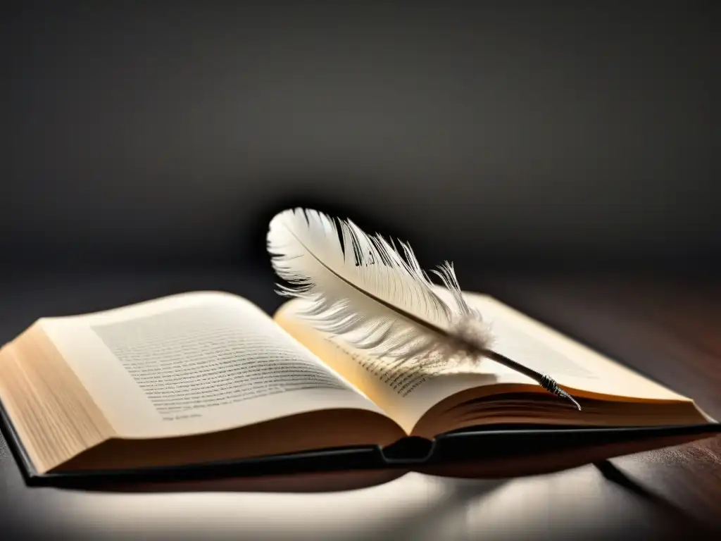 La pluma y el libro en blanco y negro representan el poder transformador de las palabras