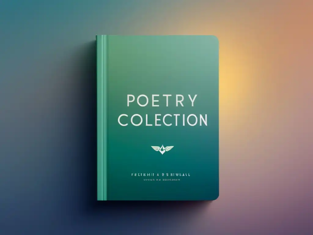 Portada de libro electrónico visual de poesía con diseño elegante y sofisticado en tonos pastel