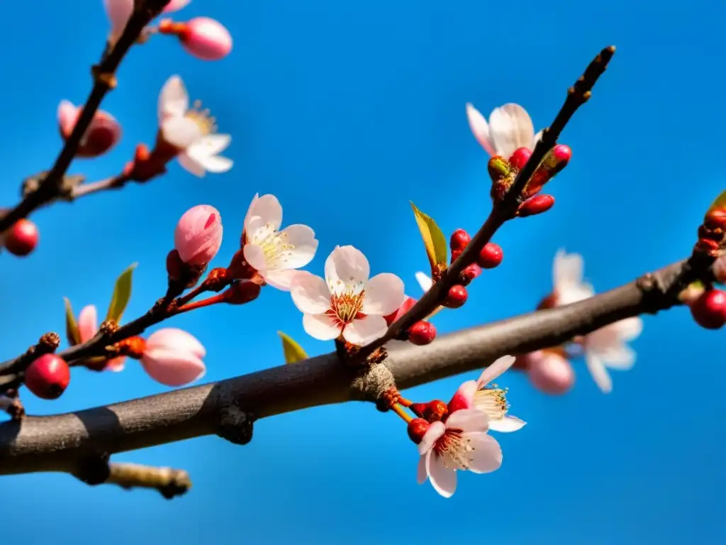 Rama de cerezo en flor, símbolo de la belleza efímera y la simpleza de los haikus clásicos japoneses poesía moderna