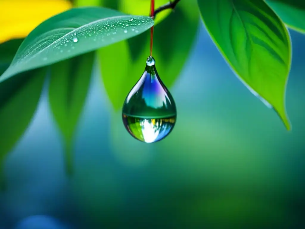 Un reflejo vivo de la naturaleza en una gota de agua, simbolismo elementos poesía lírica