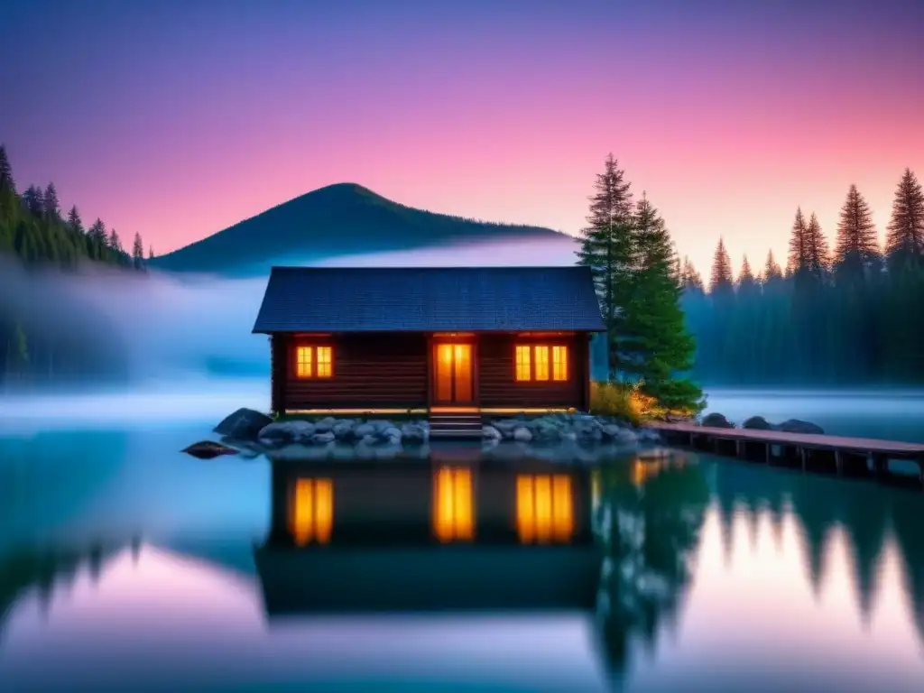 Un retiro internacional para poetas, rodeado de naturaleza y tranquilidad, entre pinos y un lago al atardecer
