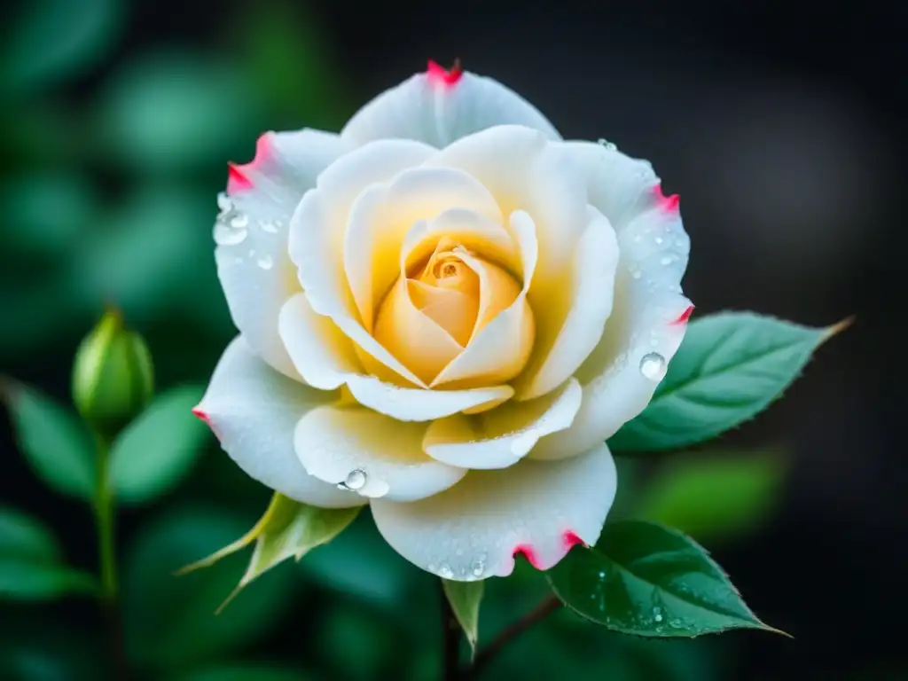 Una rosa en blanco y negro, fusionando poesía, fotografía y arte en su belleza detallada y delicada