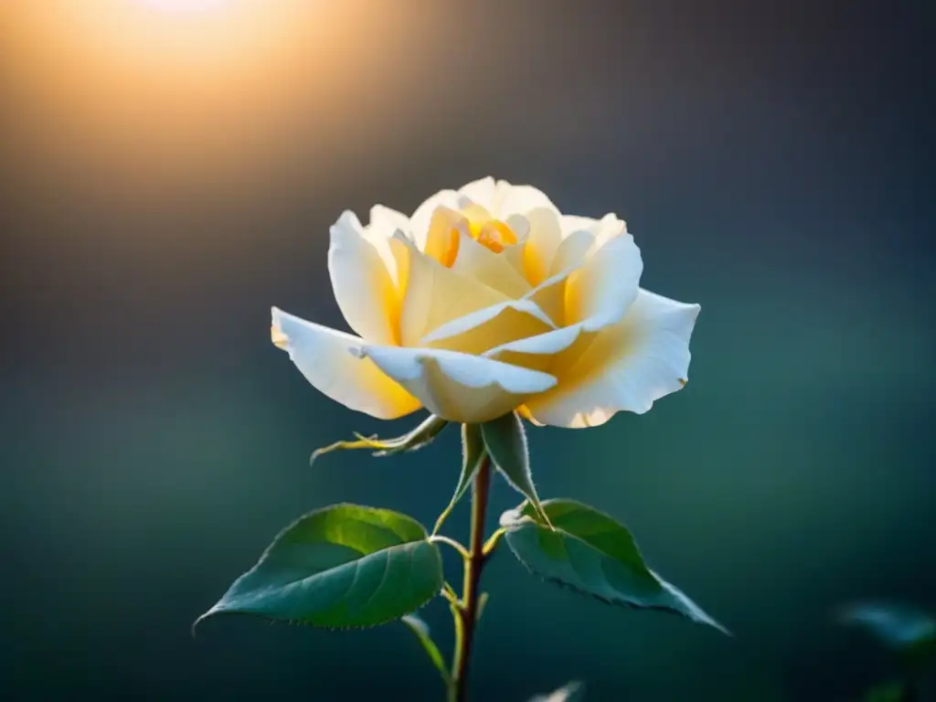 Una rosa en blanco y negro personifica la vida, con pétalos delicados que se despliegan hacia el sol