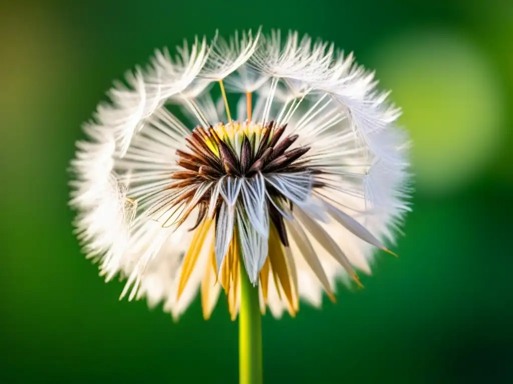 Semillas de diente de león dispersándose al viento, poesía sobre momentos efímeros