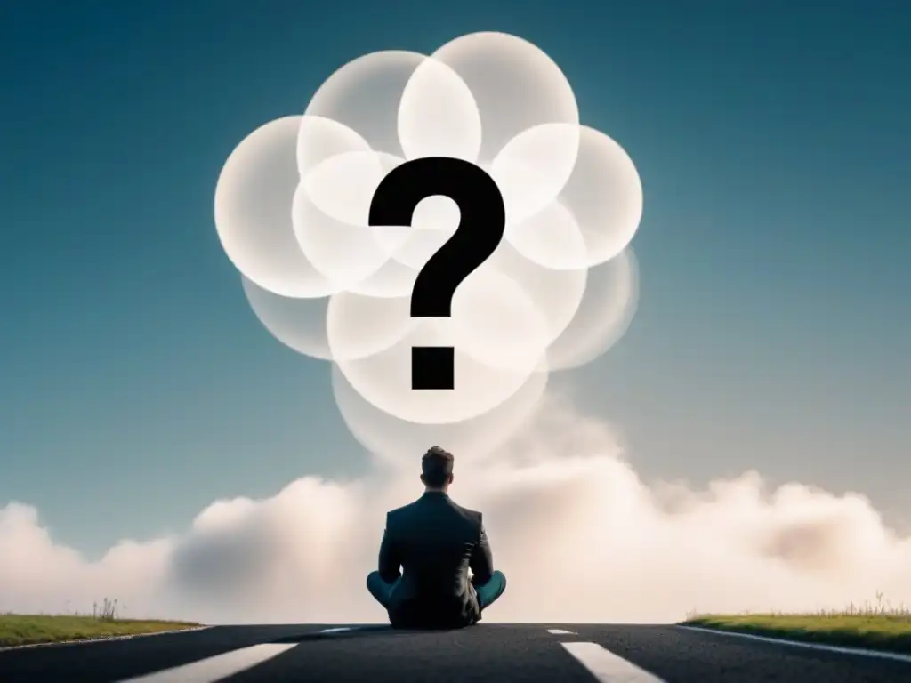 Silueta reflexiva entre poesía y filosofía Silueta reflexiva entre símbolos filosófico y poético, con poder transformador de la poesía