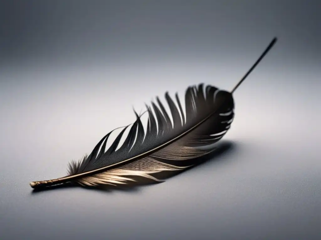 Un susurro de plumas etéreas suspendidas, evocando el simbolismo sueño poesía surrealista