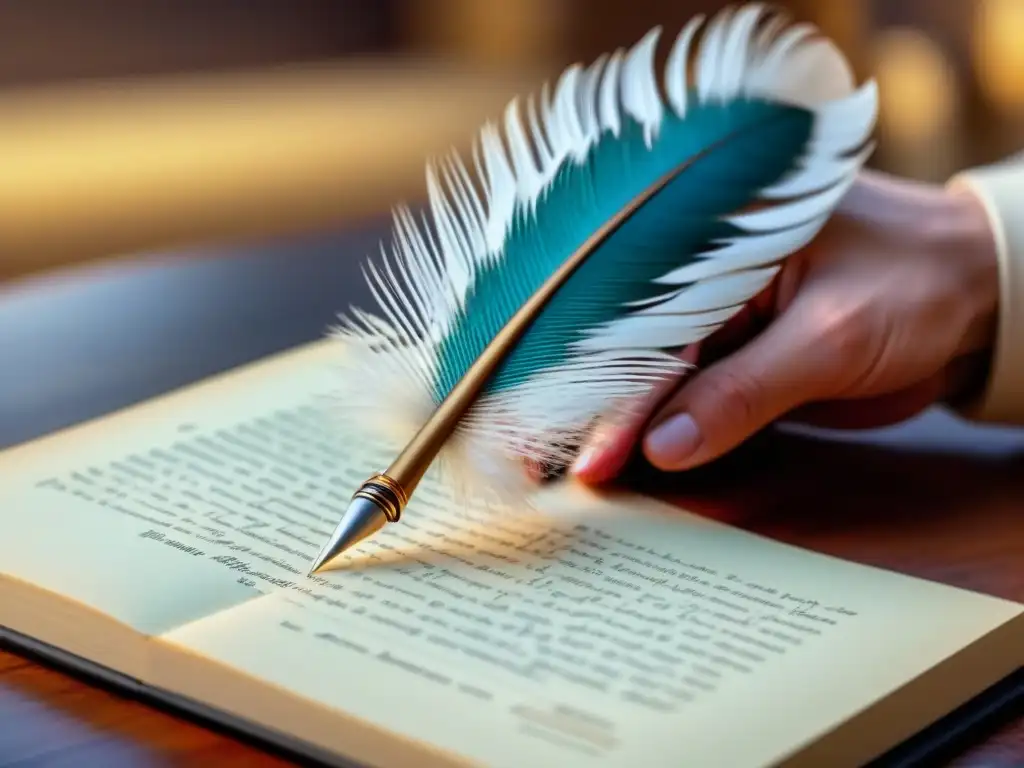 Pluma antigua y stylus moderno: poesía ancestral y tecnología actual Conexión tecnológica entre poesía: pluma antigua entrelazada con moderno lápiz, evolución poética y avance tecnológico en una sola imagen